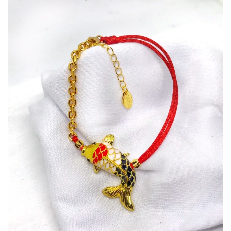 gelang wanita //gelang ikan koi //perhiasan //gelang lapis emas