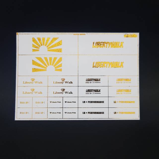 Decal Hotwheels LibertyWalk Premium Gold No SKU 073