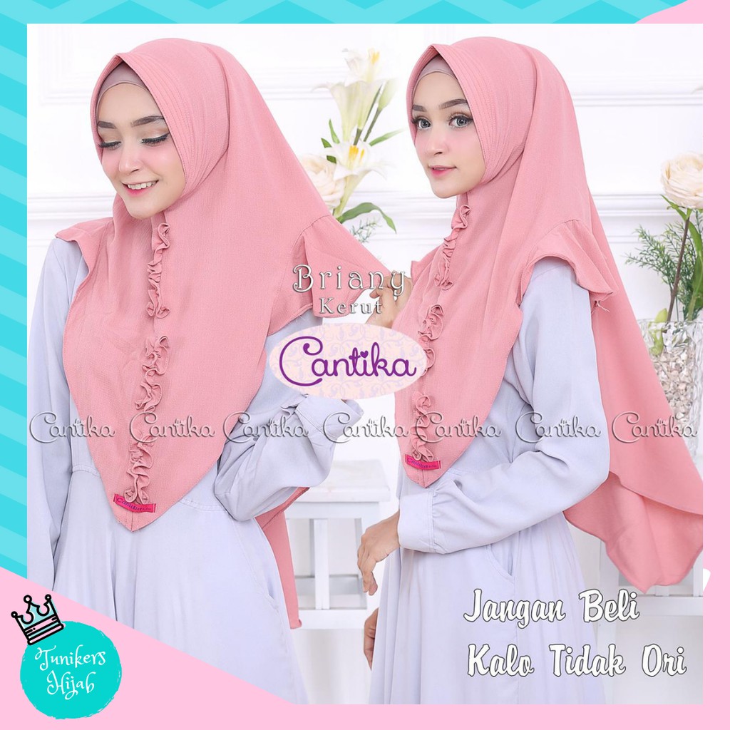 BRIANY KERUT Jilbab Hijab Kerudung Khimar Instan Syari  