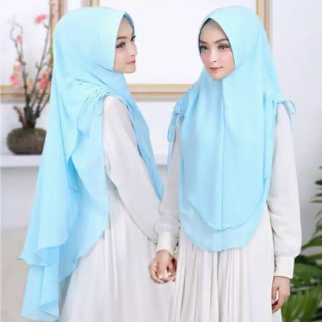 Hijab khimar syari 2 layer