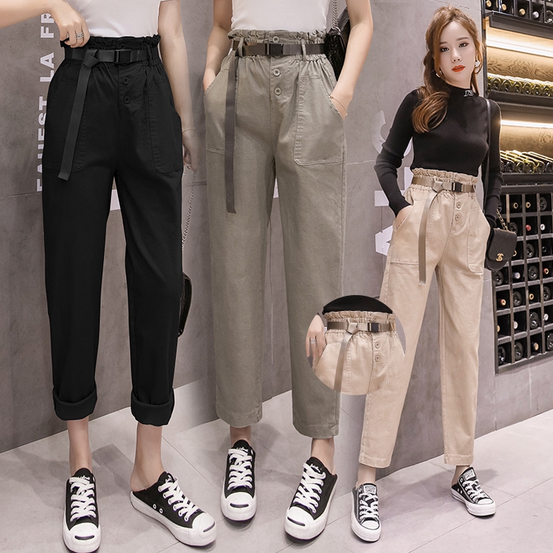 high waisted casual pants