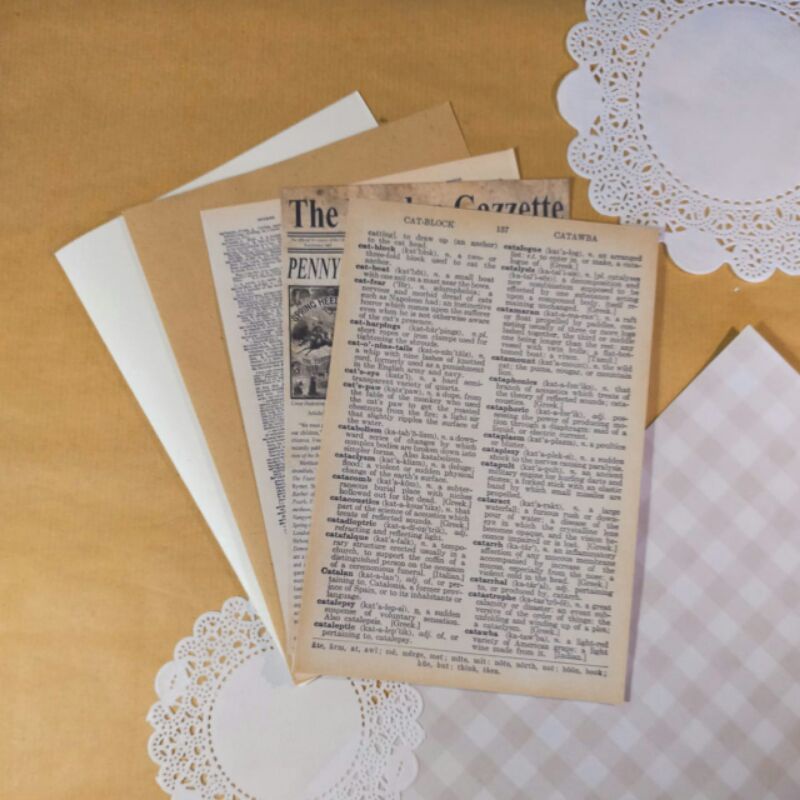 

Vintage Paper Mini 5 pcs paper aesthetic for Jornaling Bujo