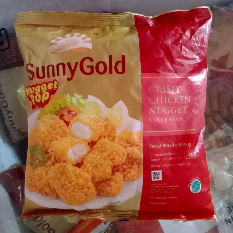 

Sunny Gold Crispy Chicken Nugget 440Gram Naget Ayam Nugget Pop SunnyGold