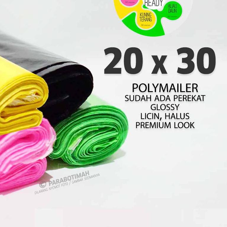 

✾ Polymailer plastik packing 20x30 PINK STABILO 50 lbr glossy premium look murah Bandung ☪