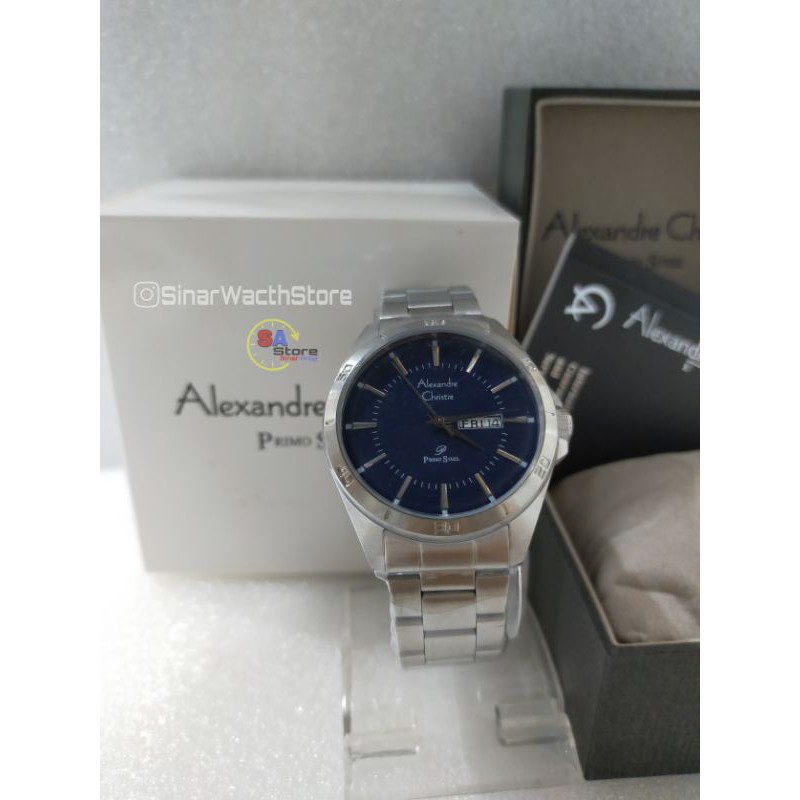 (ORIGINAL) Alexandre Christie 1011ME Jam tangan Stainless Steels / AC 1011 Pria