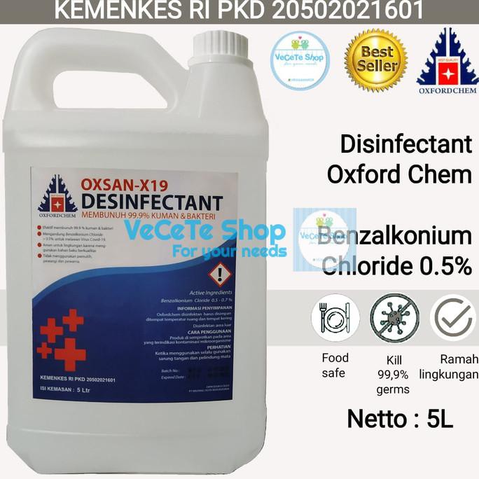 [[BISA COD]] Disinfektan / Desinfectant Oxsan - X19 5 Liter