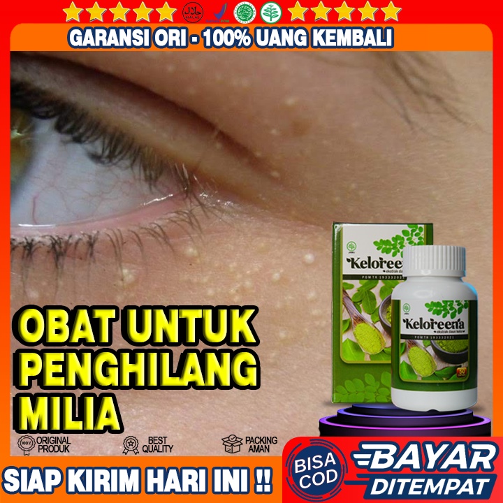 OBAT PENGHILANG MILIA, MILIA, OBAT TETES MILIA, OBAT BUAT MILIA, JERAWAT MILIA - KAPSUL DAUN KELOR