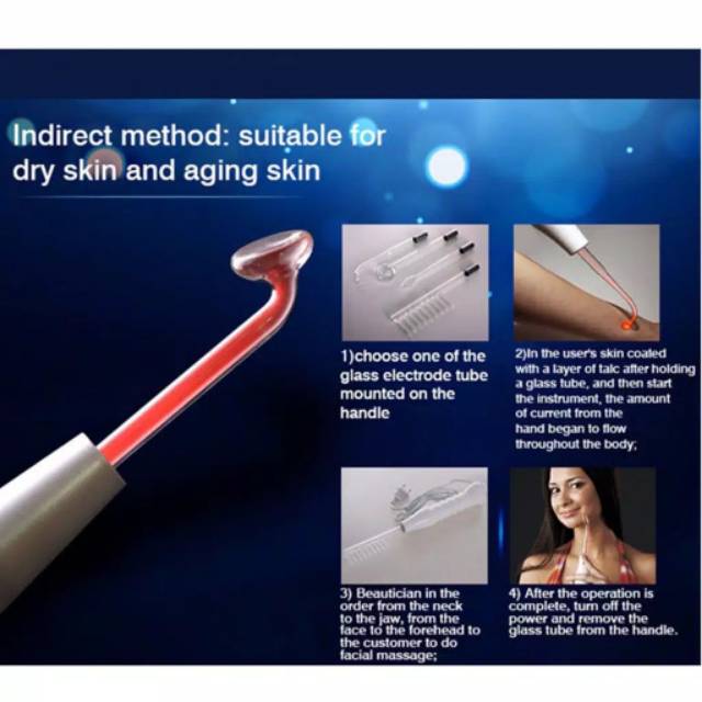 High Frequency Electrode Tube Electrotherapy Skin perawatan aging alat kecantikan wajah