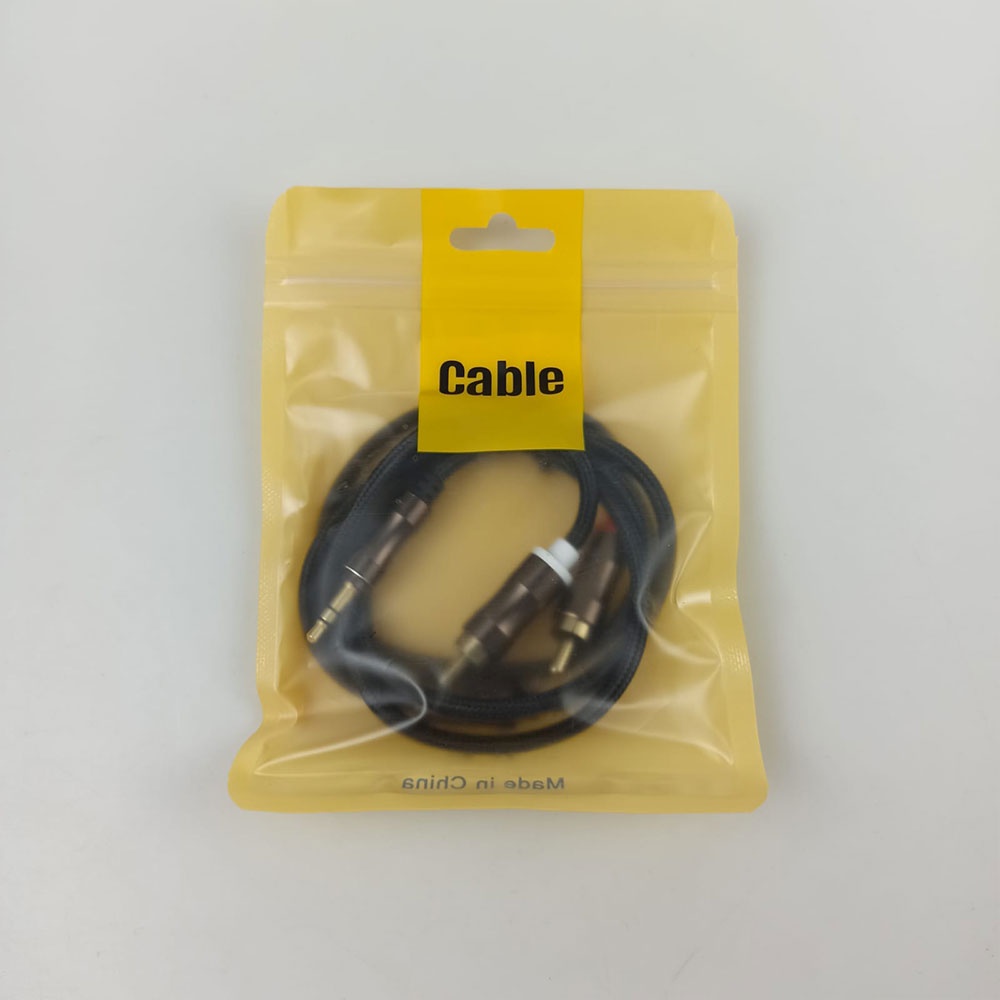 Vention Kabel Audio AUX 3.5 mm ke RCA Plug 1 Meter - V102 - Black