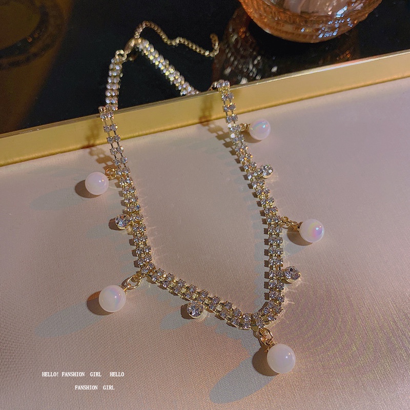 Kalung Choker Desain Mermaid Hias Mutiara Gaya Mewah Untuk Wanita