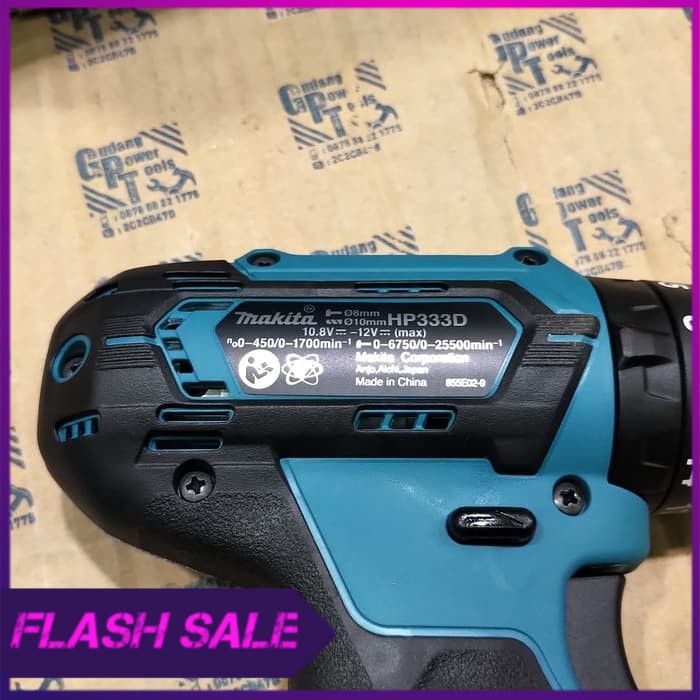 Mesin Bor Baterai Cordless Drill 12V Makita HP331 DWYE