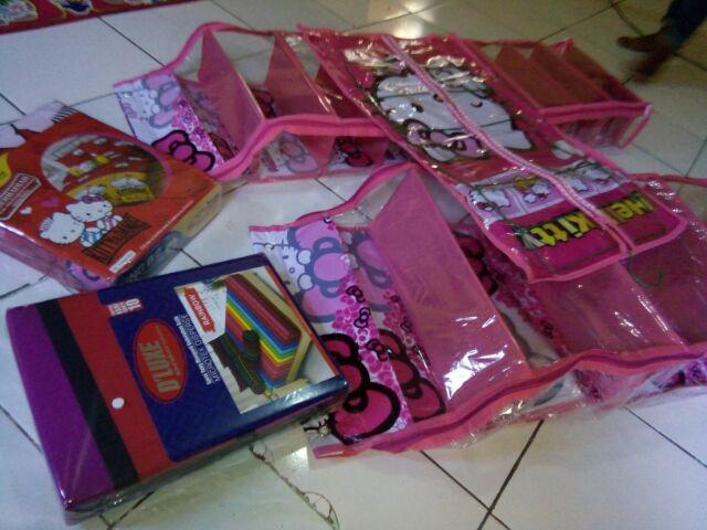 [set 3in1 Karakter] | Hbo Hso Hjo | Rak Sepatu Rak Tas Dan Gantungan Jilbab Karakter Full Resleting
