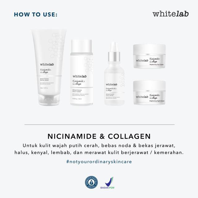 Whitelab Brightening Paket Wajah &amp; Serum