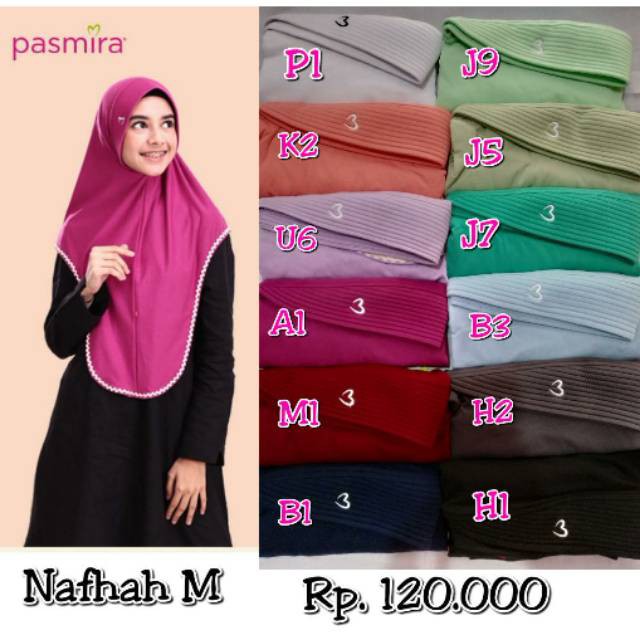 Jilbab Instan Pasmira Nafhah Bergo M