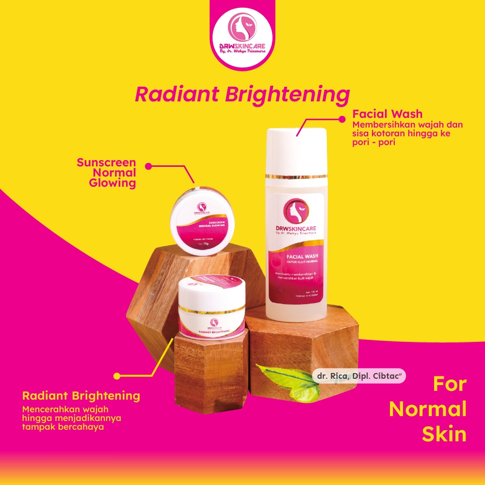 PAKET RADIANT DRW SKINCARE  ISI 3 / RADIANT ACNE / RADIAN GLOW / RADIANT BRIGHTENING-2