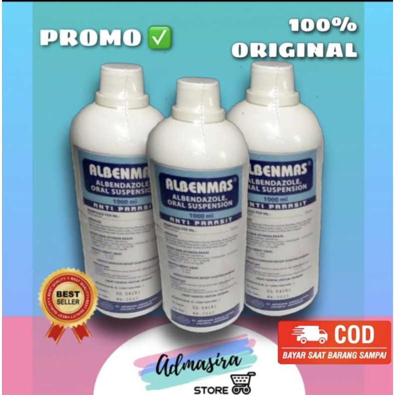 ALBENMAS 1 liter Albendazol obat cacing sapi kambing ayam Mensana