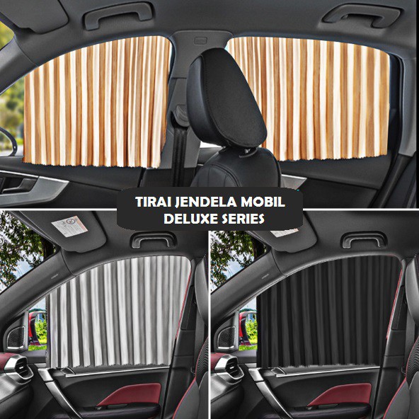 NEW CURTAIN DELUXE Tirai Tabir Surya untuk Kaca Gorden Jendela Mobil 1 set 2pc / full set 4 in 1