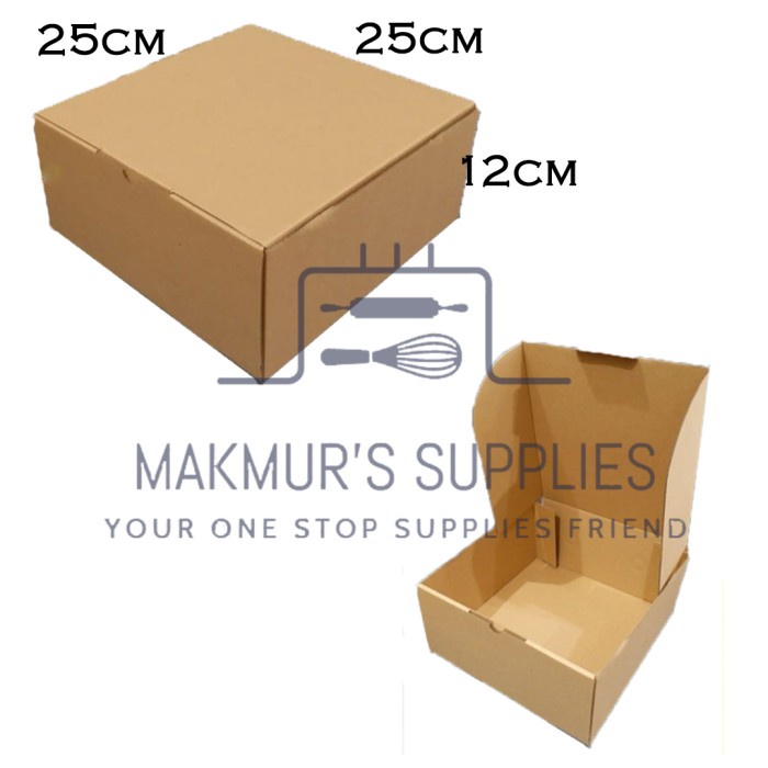 

Dus coklat 25 x 25 x 12 cm/dus persegi tinggi 10 pcs