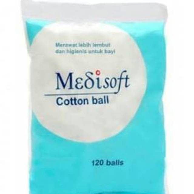 Medisoft cotton ball / kapas bulat 120pcs / kapas bola / kapas bayi