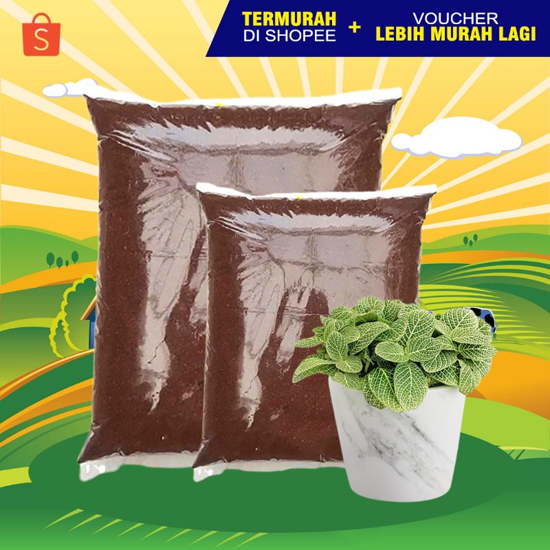 COCOPEAT 1 KG - Jual Cocopeat Coco Peat Media Tanam Hidroponik Holtikultura Bunga