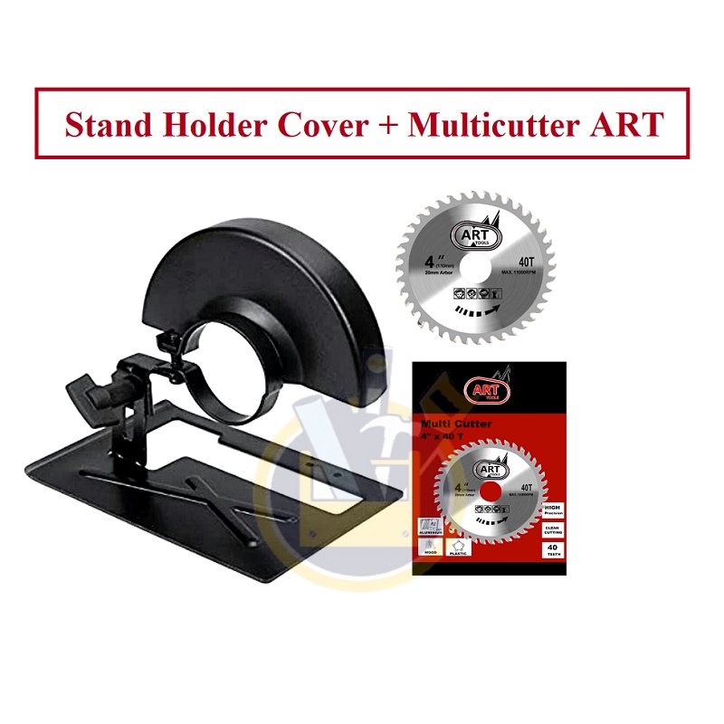 PAKET Stand Holder Dudukan Gerinda + Cover PLUS Multi cutter Multicutter Mata Gergaji 4 inch RYU