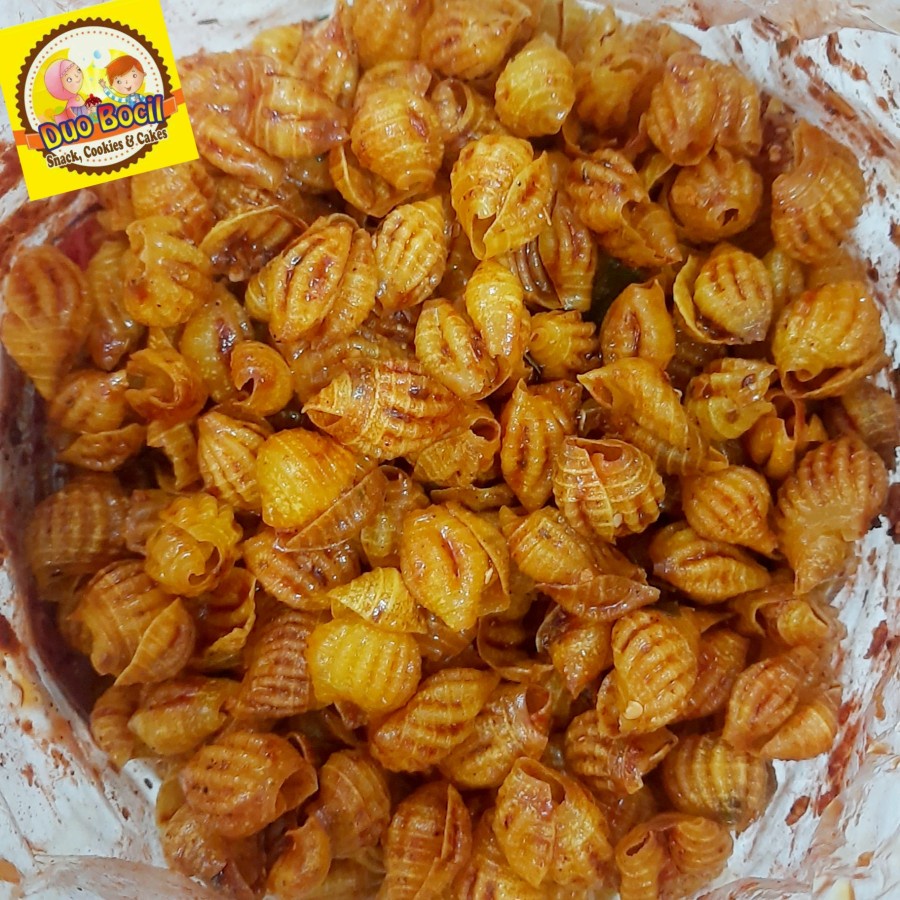 

Makaroni Keong Cikruh Pedas 250 Gram