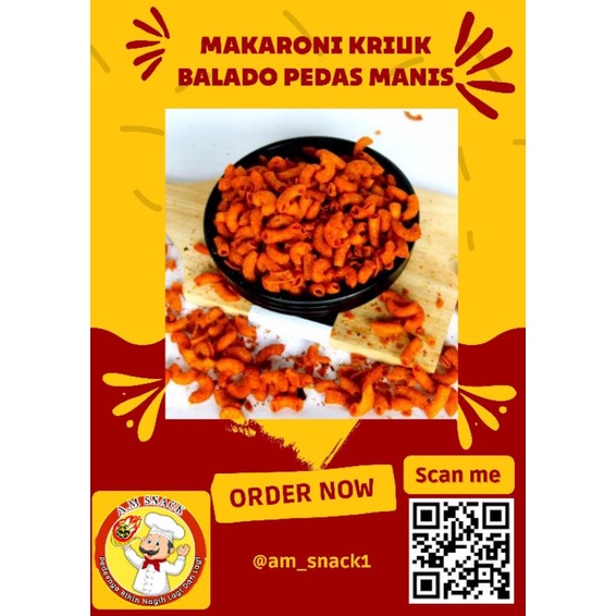 

MAKARONI RASA PEDAS BALADO KEMASAN POUCH 250gr