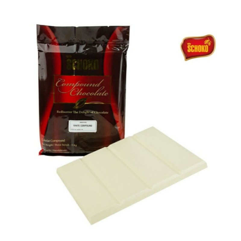 

COKLAT BATANG SCHOKO WHITE CHOCOLATE COMPOUND 1KG