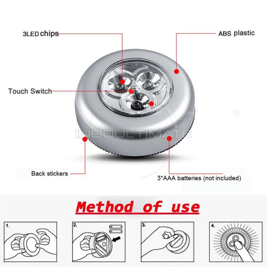 Lampu LED Tempel Stick n Click Touch Lamp Emergency Darurat Serbaguna