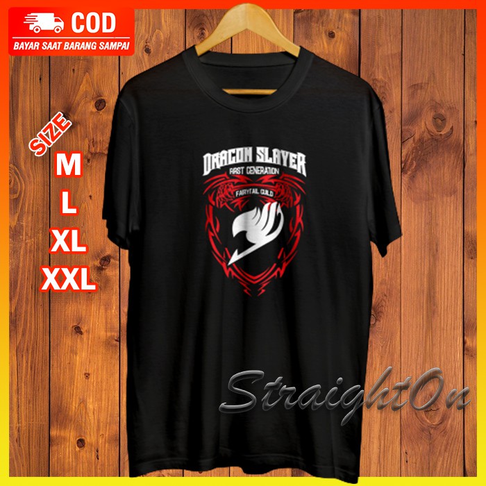 Kaos Baju Anime Dragon Slayer Fairy Tail Guild Distro Premium Ori Oversize Jepang Japan Pria Murah