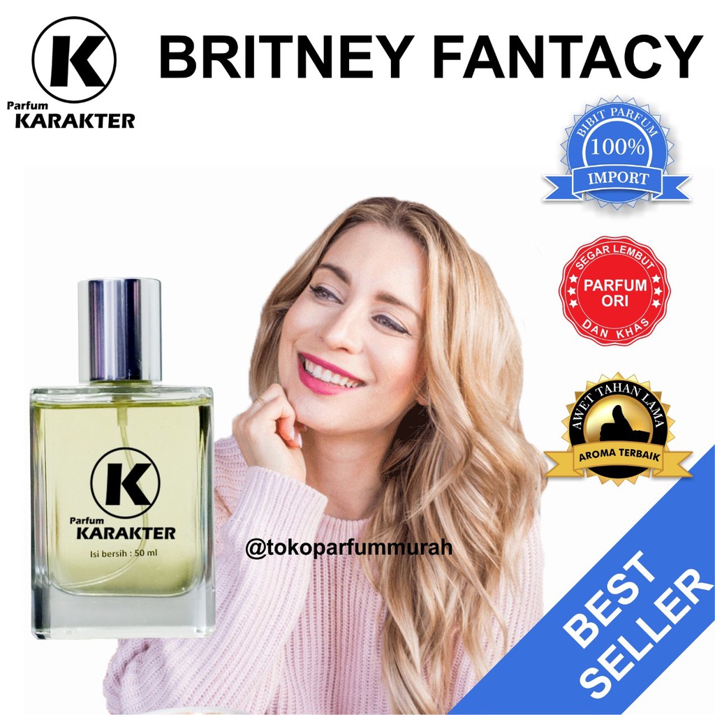 Bisa Cod | Parfum Cewek Britney Fantasy  Bibit Parfum Import Wangi &amp; Tahan Lama  Kemasan 50ml