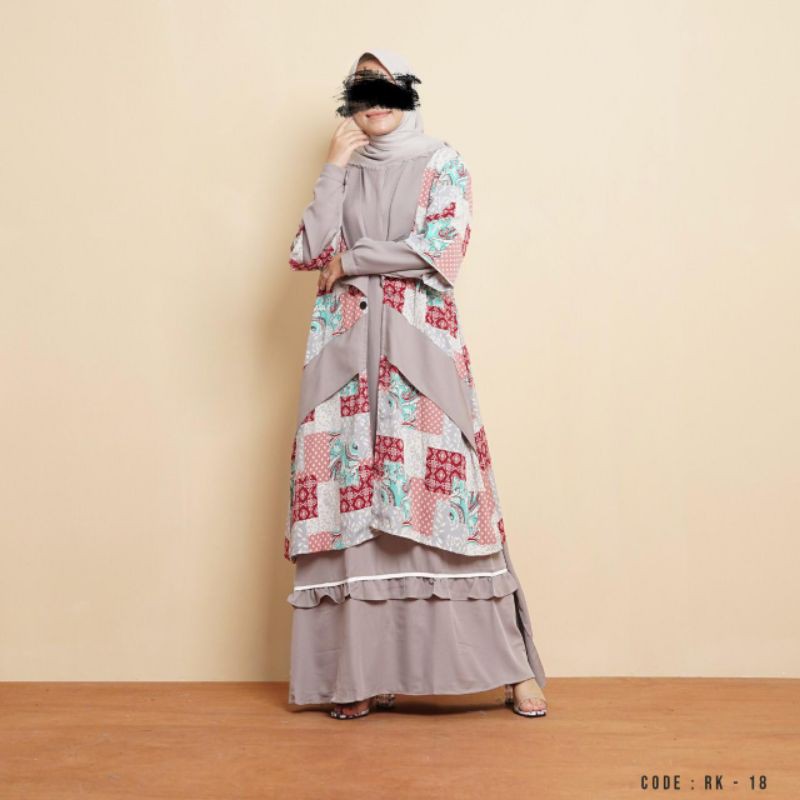 GAMIS SET OUTER MOTIF RAYON