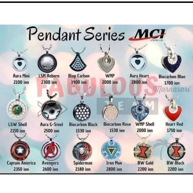Pendant Mci kalung Mci series kesehatan ori LsW Marvel heart mini