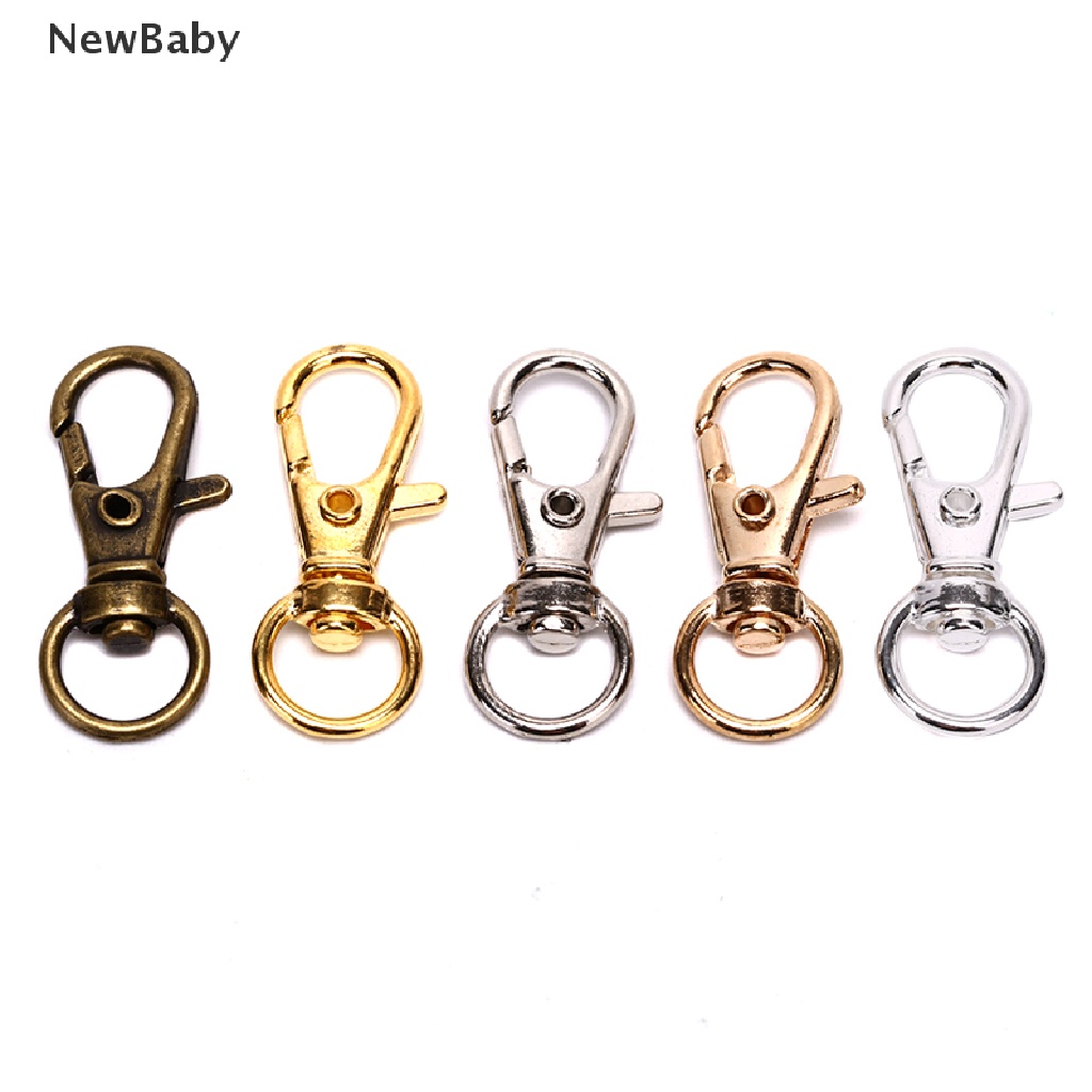 Newbaby 10pcs Klip Kait Lobster Model Putar Untuk Gantungan Kunciperhiasan DIY