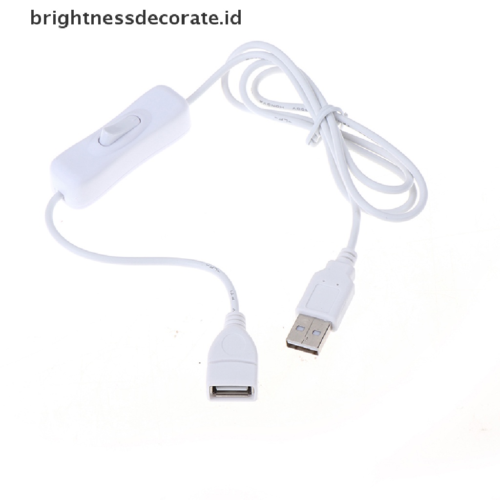 1 Pc Kabel Ekstension Usb Dengan Saklar On / Off Ukuran 1m Untuk Lampu Kipas Usb