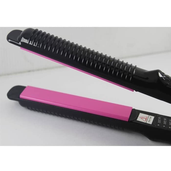 Catokan LADYSTAR LS 818 Plat Keramik , Catok 2in1 Ladystar 818 Curly Lurus Blow , Catokan Rambut