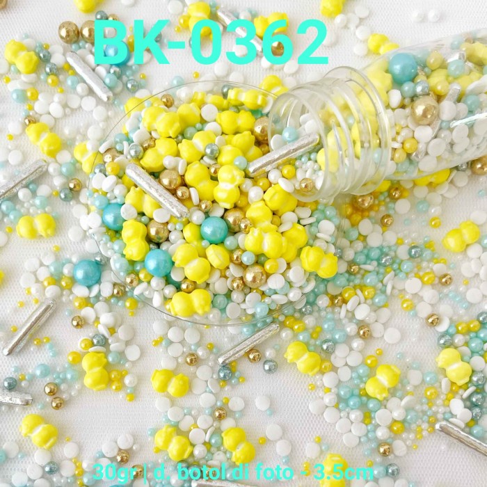 

BK-0362 SPRINKLES SPRINKLE 30 GRAM BINATANG BEBEK DUCK MUTIARA BIRU BERKUALITAS TINGGI