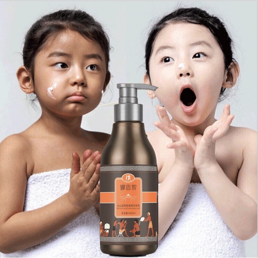 JAPAN WHITENING SHOWER/ WHITENING MUD BATH sabun mandi lumpur vulkanik shower gel pelembab whitening