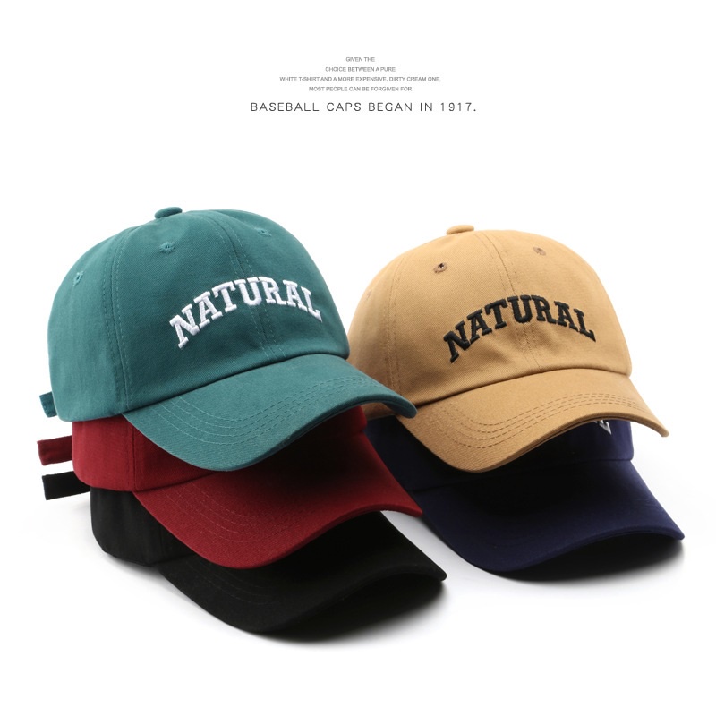 HATSAVENUE-230 Topi Baseball Pria/Wanita Bordir Natural Bahan Katun Lembut Elegant