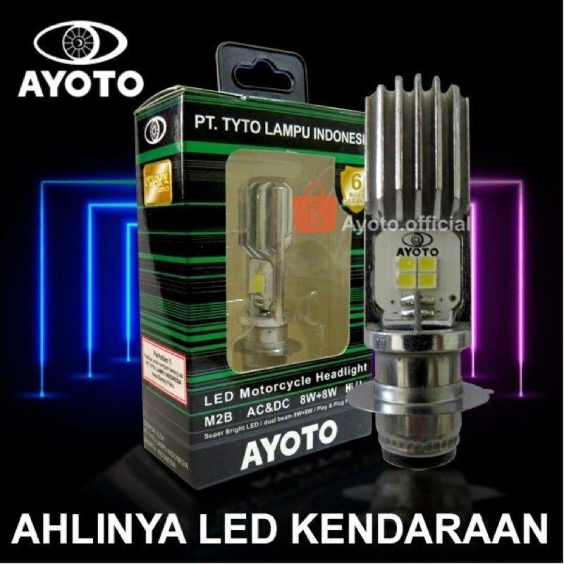 LAMPU LED MOTOR AYOTO M2B H6 AC &amp; DC Motor matic &amp; Bebek