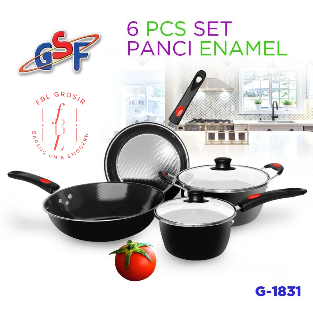 PANCI SET ENAMEL GSF WAJAN ENAMEL PANCI ENAMEL GSF COOKWARE SET ENAMEL GSF COOKWARE GSF COOKWARE ENAMEL FBL