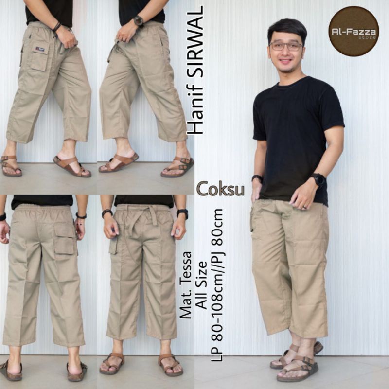 hanif sirwal / celana sirwal dewasa / sirwal cargo / celana laki laki / cargo pants / bisa COD
