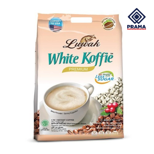 

KOPI LUWAK WHT LESS SUGAR BAG 20X20GR