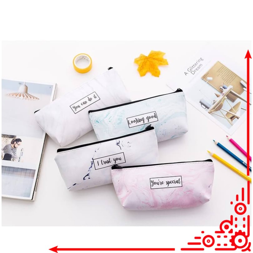 

wadah pensil / TP0041 Tempat Pensil Marble Pattern / Tempat Kosmetik