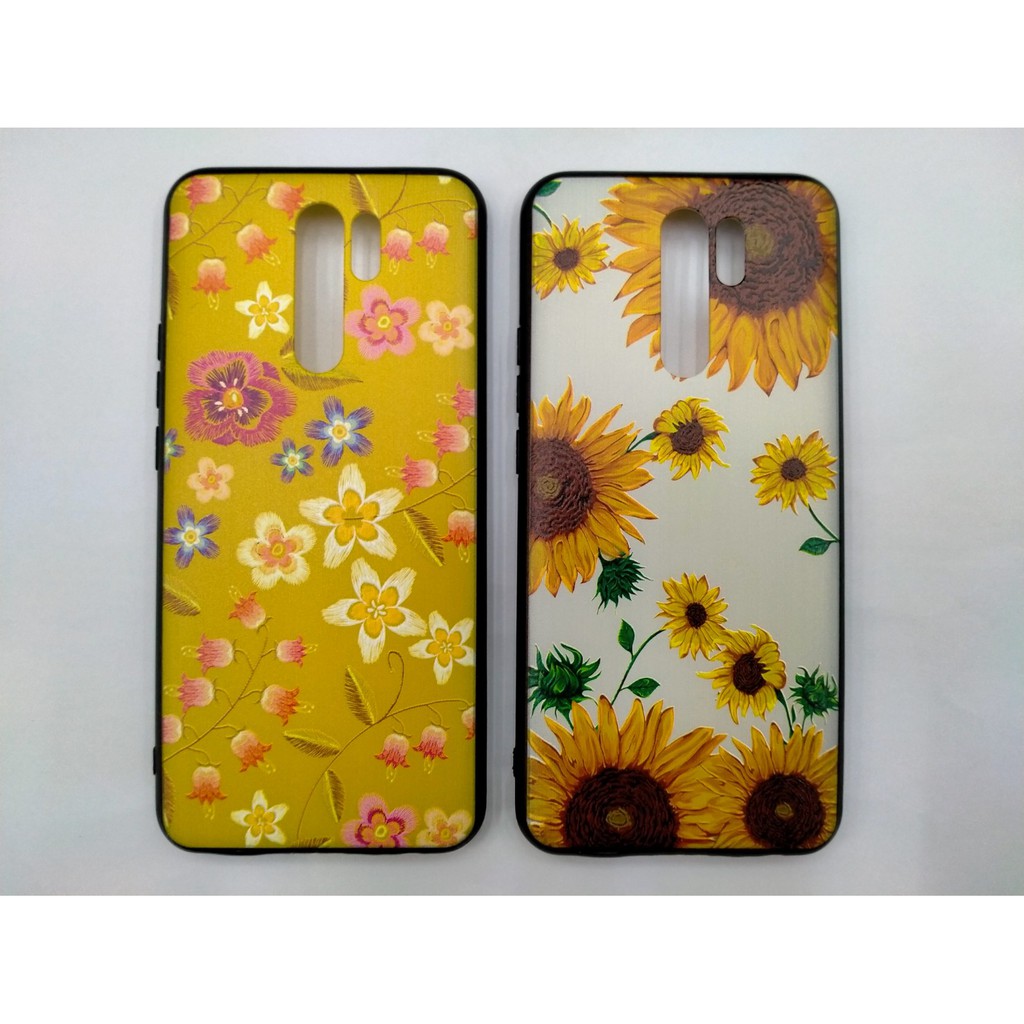 Case Bordir Flower Xiaomi Redmi 9 Motif Timbul 3D Bunga