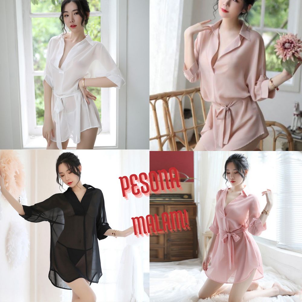 Pakaian Gaun Lingerie Linggeri Lingeri Set Baju Dinas Istri Untuk Suami Tidur G String Malam Pertama