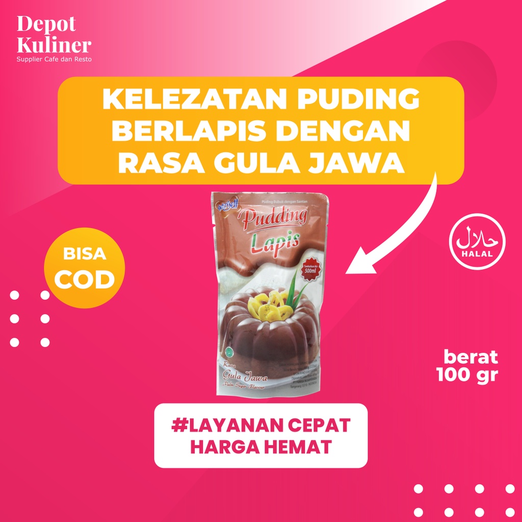 

Nutrijell Pudding Lapis Rasa Gula Jawa 100gr Palm Sugar Flavour