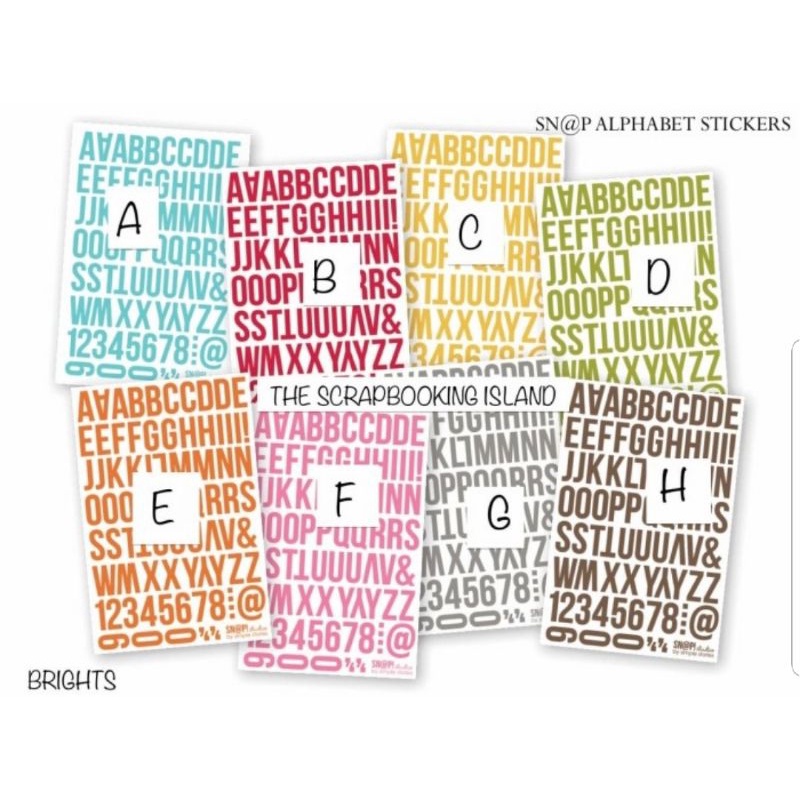 

Snap Alphabet Sticker planner scrapbook craft album frame layout notes book keeping