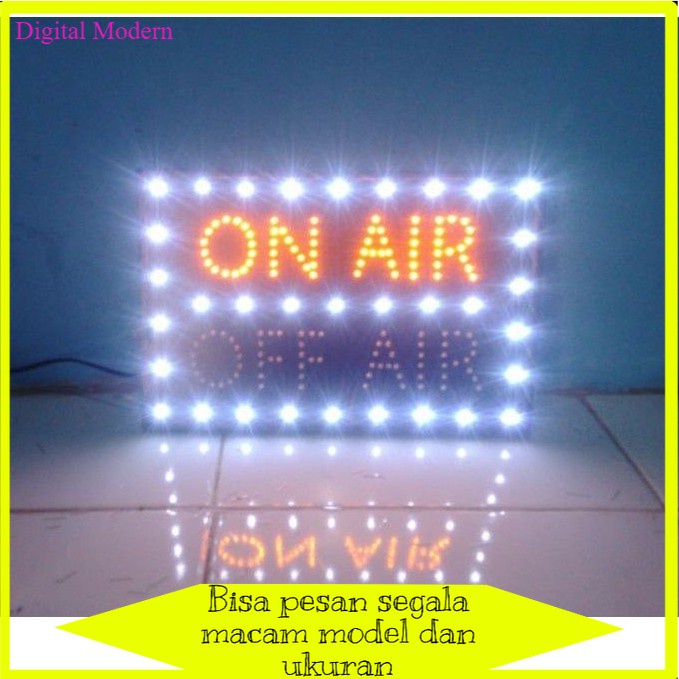 tulisan text lampu led sign ON AIR OFF AIR saklar on off