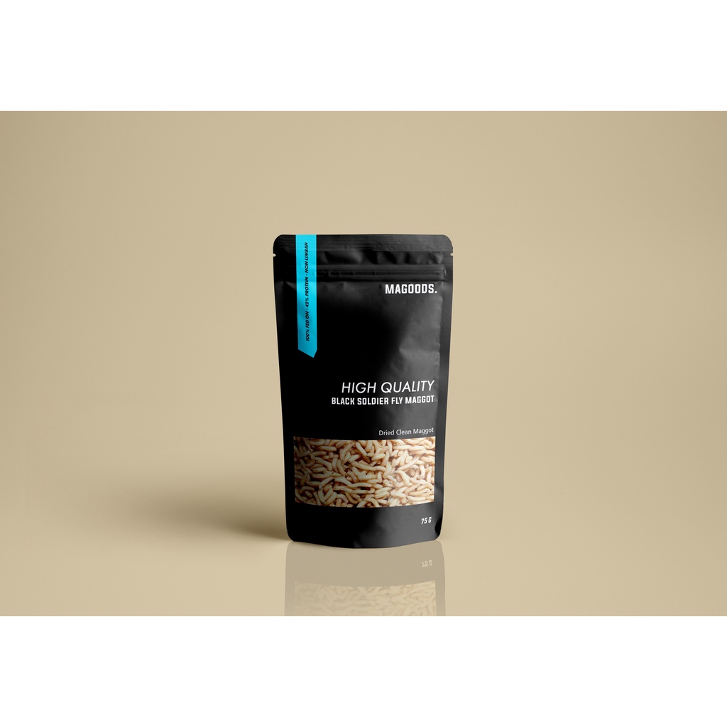 Magoods - Maggot BSF, 40gr, Maggot BSF Kering, Dried BSF Maggot Suplemen Hewan